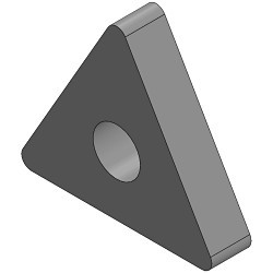 Tungaloy America 6808079 Turning Insert, TNGA Insert, Material Grade: K10, N10, M10, P10, Triangle, Negative Rake, Carbide, Manufacturer's Grade: TH10